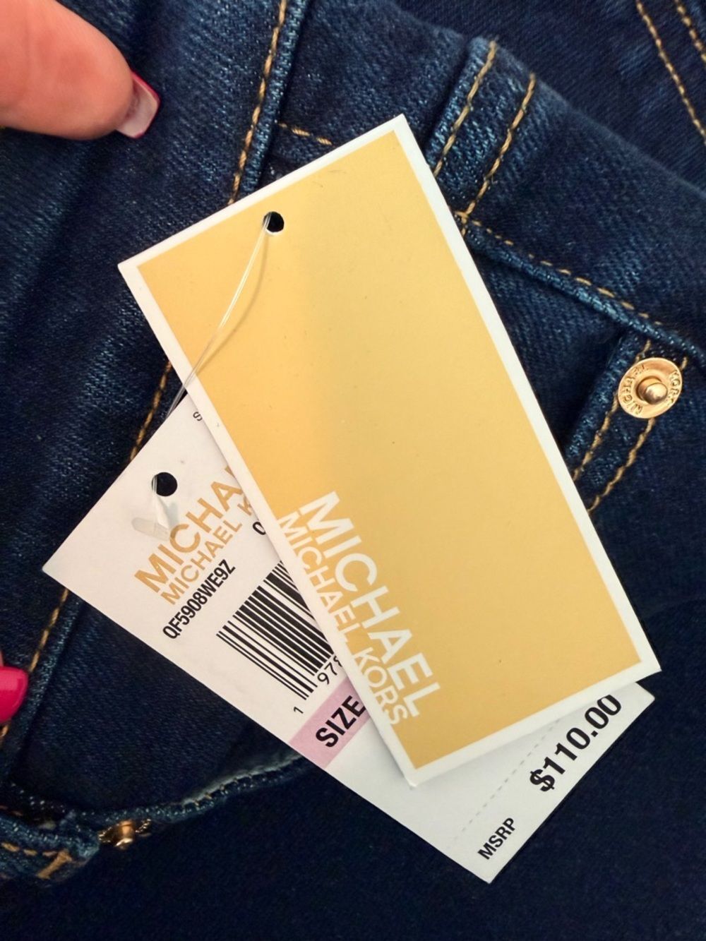 Michael Kors Dark Blue Denim Jeans - Picture 3 of 5